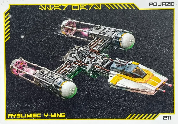 Star Wars Trading Card Collection (Polish) Series 4 (Edycja Mocy) - # 211 Myśliwiec Y-wing