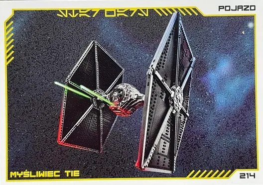 Star Wars Trading Card Collection (Polish) Series 4 (Edycja Mocy) - # 214 Myśliwiec TIE