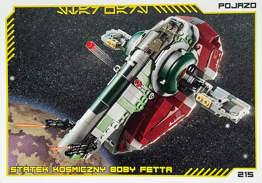 Star Wars Trading Card Collection (Polish) Series 4 (Edycja Mocy) - # 215 Statek kosmiczny Boby Fetta