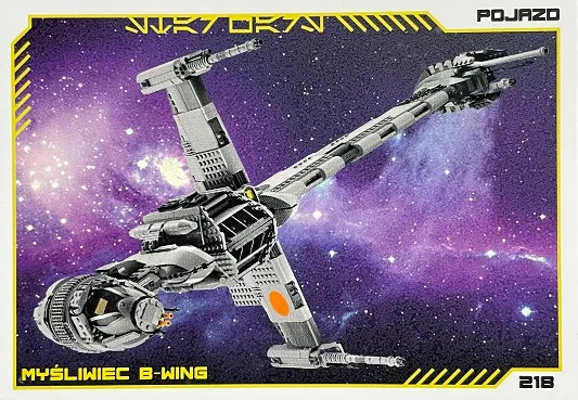 Star Wars Trading Card Collection (Polish) Series 4 (Edycja Mocy) - # 218 Myśliwiec B-wing