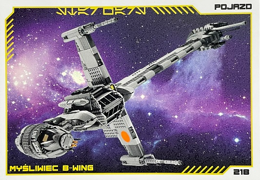 Star Wars Trading Card Collection (Polish) Series 4 (Edycja Mocy) - # 218 Myśliwiec B-wing