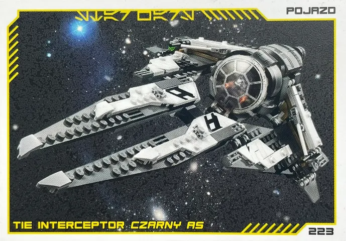 Star Wars Trading Card Collection (Polish) Series 4 (Edycja Mocy) - # 223 TIE Interceptor czarny as