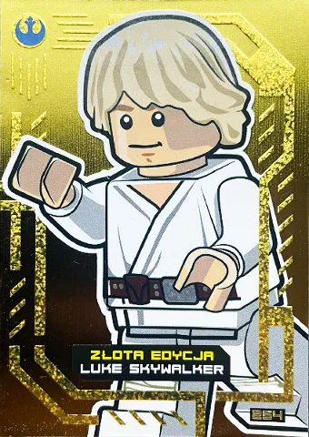 Star Wars Trading Card Collection (Polish) Series 4 (Edycja Mocy) - # 254 Złota Edycja Luke Skywalker