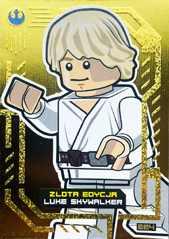 Star Wars Trading Card Collection (Polish) Series 4 (Edycja Mocy) - # 254 Złota Edycja Luke Skywalker