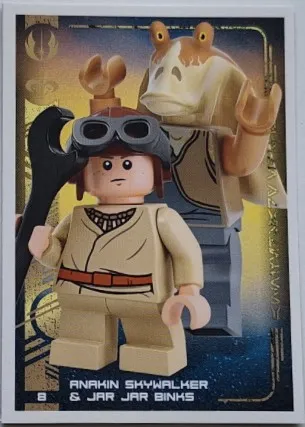 Star Wars Trading Card Collection (German) Series 5 (Jubiläums-Edition) - # 8 Anakin Skywalker & Jar Jar Binks