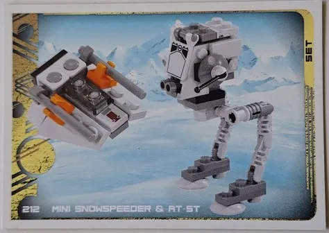 Star Wars Trading Card Collection (German) Series 5 (Jubiläums-Edition) - # 212 Mini Snowspeeder & AT-ST