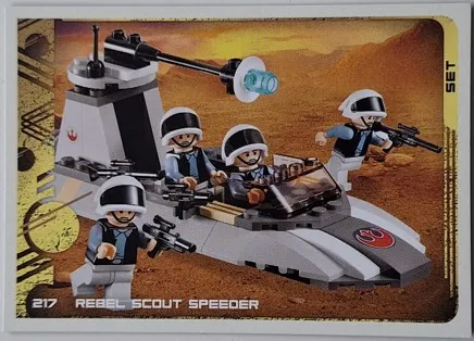Star Wars Trading Card Collection (German) Series 5 (Jubiläums-Edition) - # 217 Rebel Scout Speeder