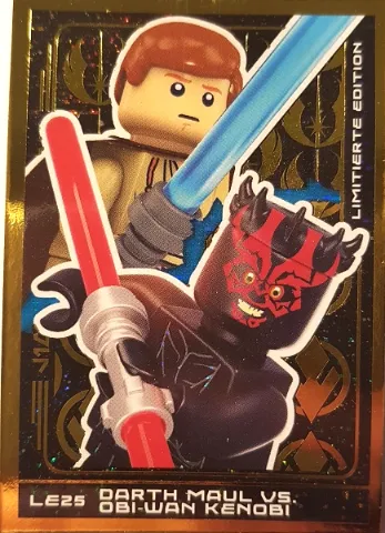 Star Wars Trading Card Collection (German) Series 5 (Jubiläums-Edition) - # LE25 Darth Maul vs. Obi-Wan Kenobi Limitierte Edition