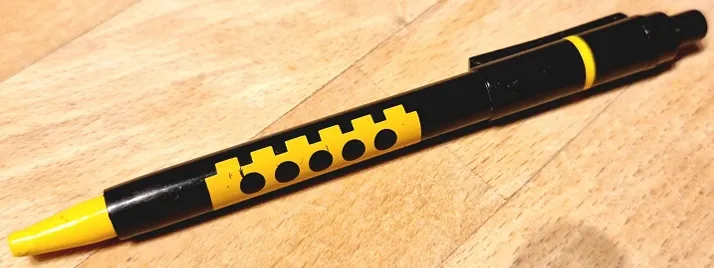 Technic Pen - Black with Yellow Brick