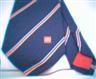 Tie, Stripes on Blue Background