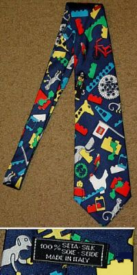 Tie, Lego Pieces Pattern (100% Silk Made in Italy)