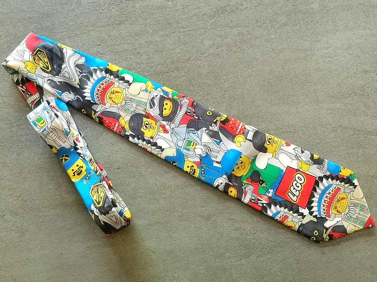 Tie, Large Minifigures Pattern (100% Silk)