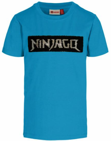 T-Shirt, NINJAGO Stylized Logo on Black Rectangle (Tobias 303)