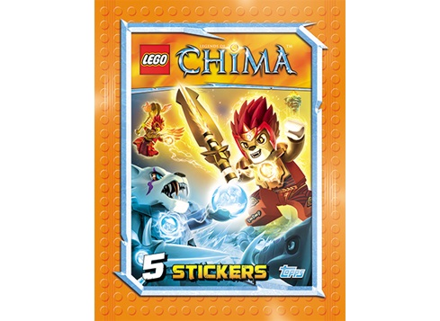 Sticker, LEGENDS OF CHIMA, Topps - Booster Pack with 5 Stickers