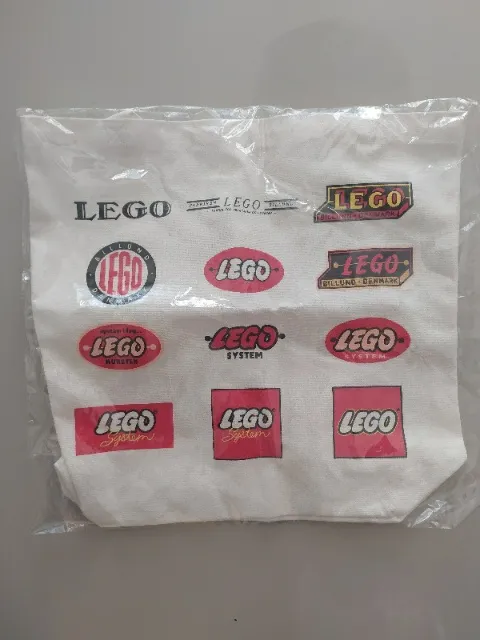 Tote Bag, Vintage LEGO Logos Pattern