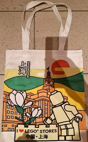 Tote Bag, LEGO Store Shanghai, China, 'I Heart LEGO STORES' Pattern