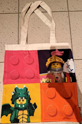 Tote Bag, Collectible Minifigures - Nutcracker, Wolf Costume, Knight of the Yellow Castle and Green Dragon Costume