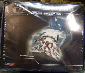 Bedding, Twin Sheet Set - Flat sheet, Fitted sheet, Pillowcase only - Bionicle - Vakama Hero