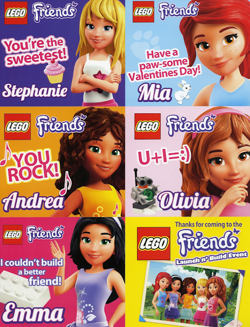 Valentine's Day Cards Sheet, Friends Launch n' Build