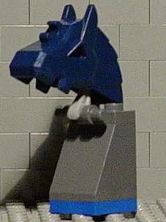 Viking Chess Piece Blue Knight - Portions may be Glued