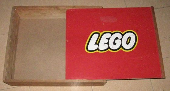 Wooden Storage Box with Red Sliding Top (Super Set 90-1)