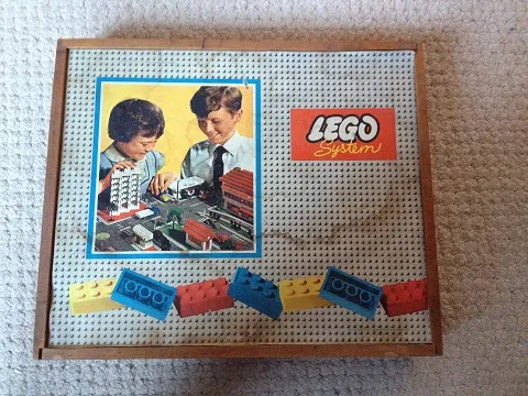 Wooden Storage Box Large Rectangular with Sliding Top with Brown Haired Girl and Brown Haired Boy Pattern