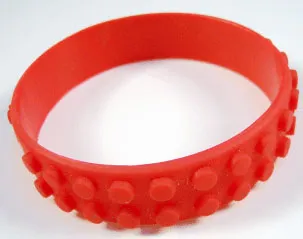 Wristband, Rubber with 2 Rows of Studs