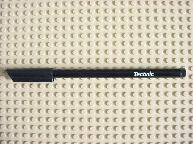 Pen Simple, Black with White 'Technic' Text Pattern