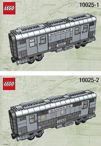 Santa Fe Cars - Set I (mail or baggage car)