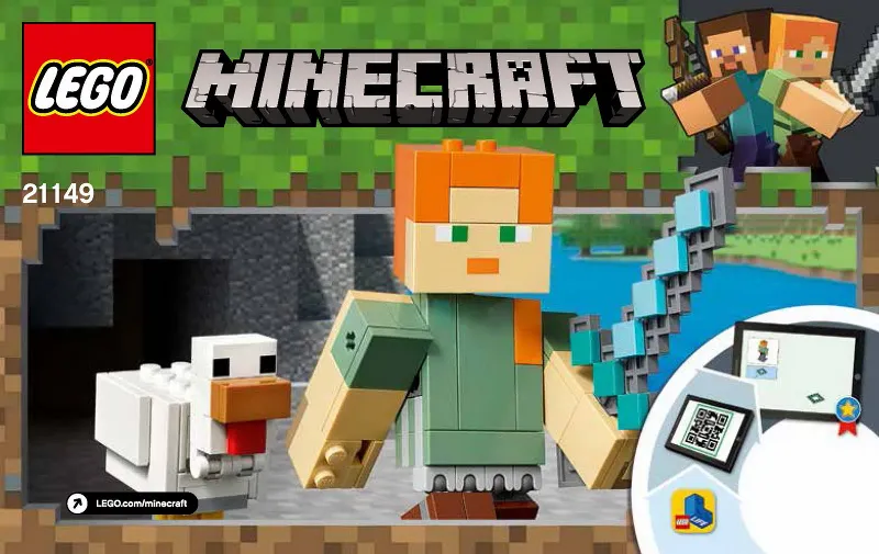 Minecraft Alex BigFig with Chicken