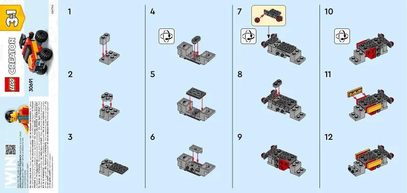 Mini Convertible Monster Truck paper bag / polybag