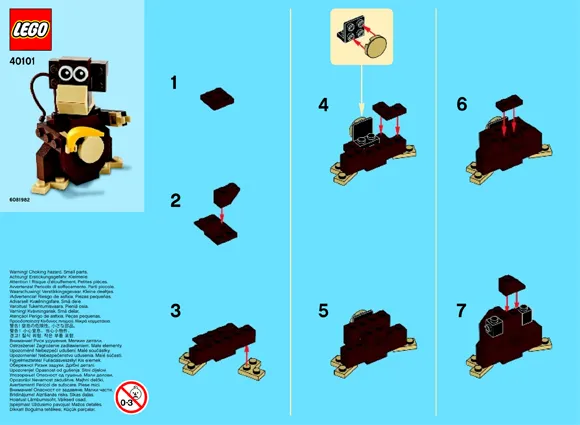Monthly Mini Model Build Set - 2014 08 August, Monkey (Chimpanzee) polybag