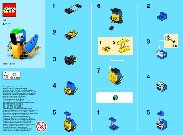 Monthly Mini Model Build Set - 2015 06 June, Parrot polybag