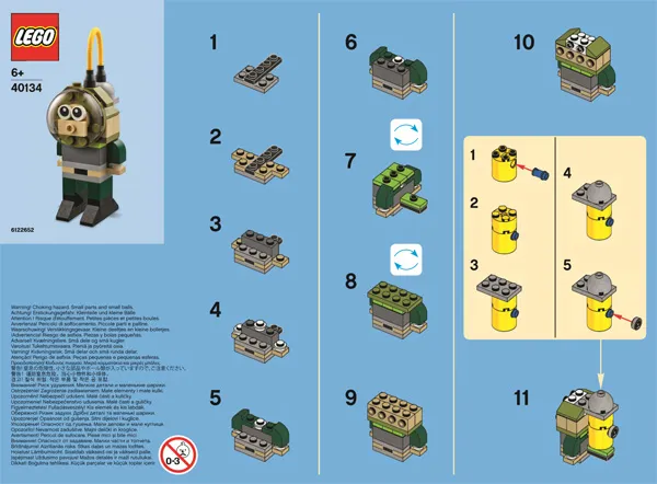 Monthly Mini Model Build Set - 2015 09 September, Scuba Diver polybag