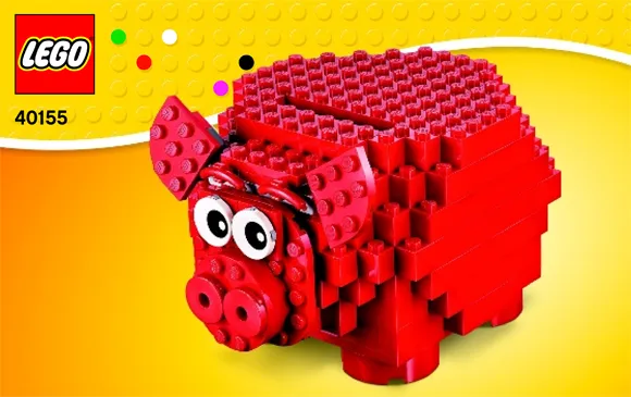 Coin Bank, Red Piggy Bank