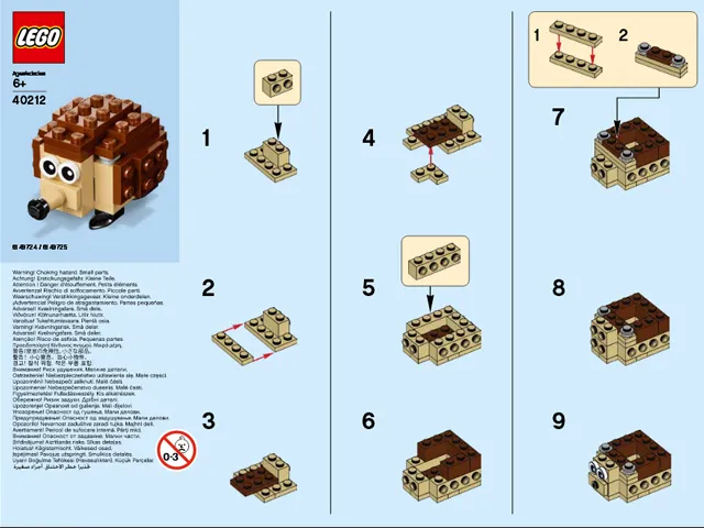Monthly Mini Model Build Set - 2016 05 May, Hedgehog polybag