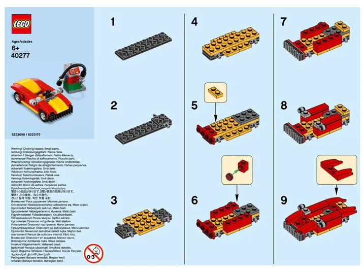 Monthly Mini Model Build Set - 2018 02 February, Car And Petrol Pump polybag