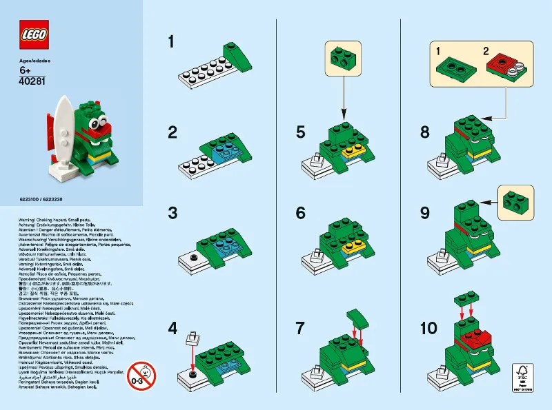 Monthly Mini Model Build Set - 2018 06 June, Surfer Dragon polybag