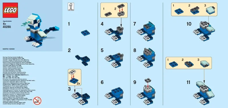 Monthly Mini Model Build Set - 2018 11 November, Ice Dragon polybag