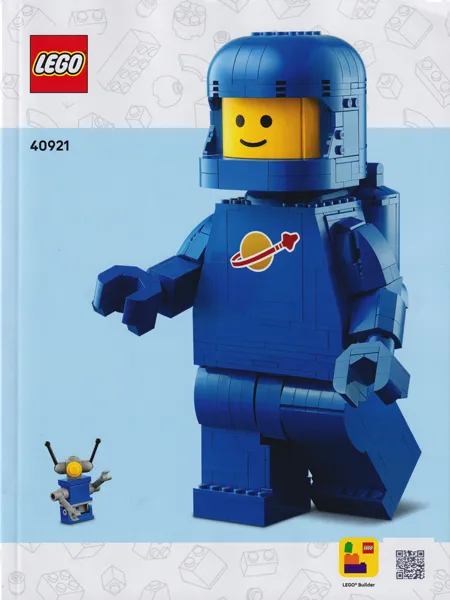 Up-Scaled Blue Astronaut Minifigure