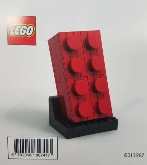 Buildable 2 x 4 Red Brick