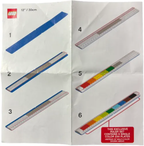 Ruler, Buildable Ruler - Black Plates with Blue Baseplates