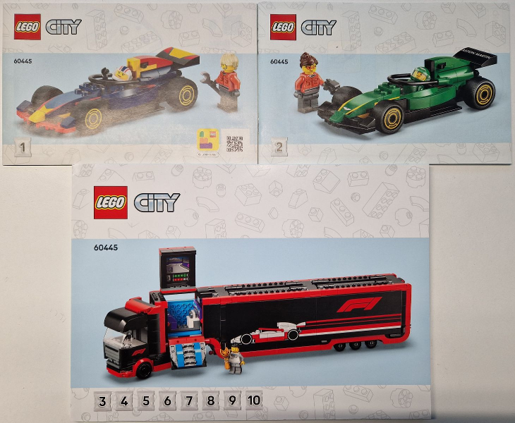 F1 Truck with RB20 & AMR24 F1 Cars