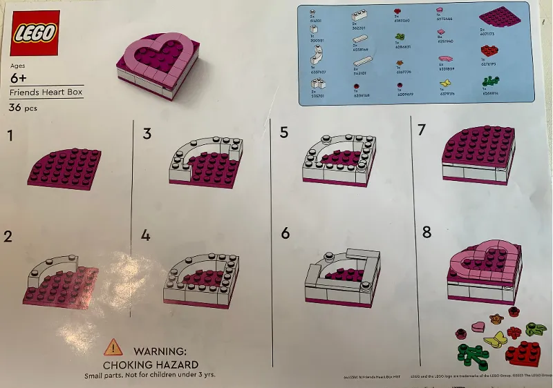 LEGO Brand Store Exclusive Build - Friends Heart Box