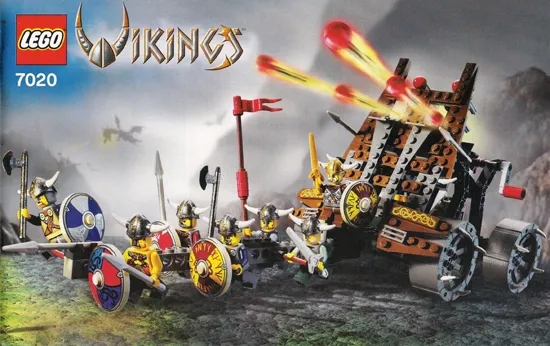 Army of Vikings with Heavy Artillery Wagon