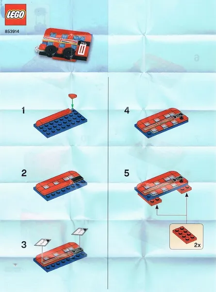 London Bus Magnet Build blister pack