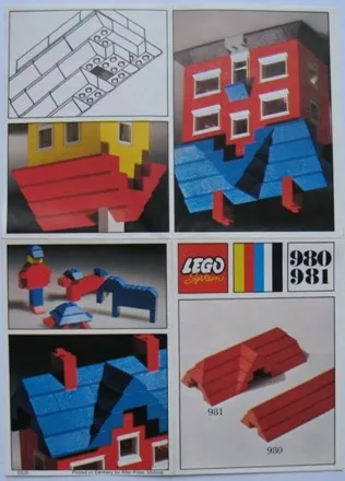 23 sloping bricks, including roof peak bricks, Blue