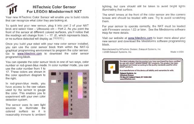 Color Sensor for Mindstorms NXT