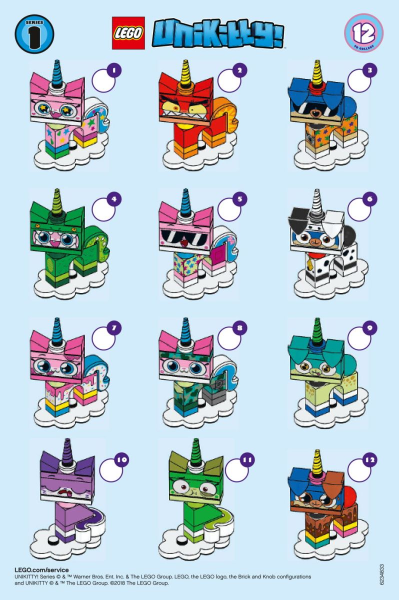 Sleepy Unikitty, Unikitty!, Series 1 (Complete Set with Stand)