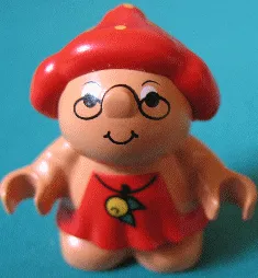 Duplo Figure Little Forest Friends, Female, Red Dress with Yellow Berry Pattern (Melba Strawberry) (4142315)